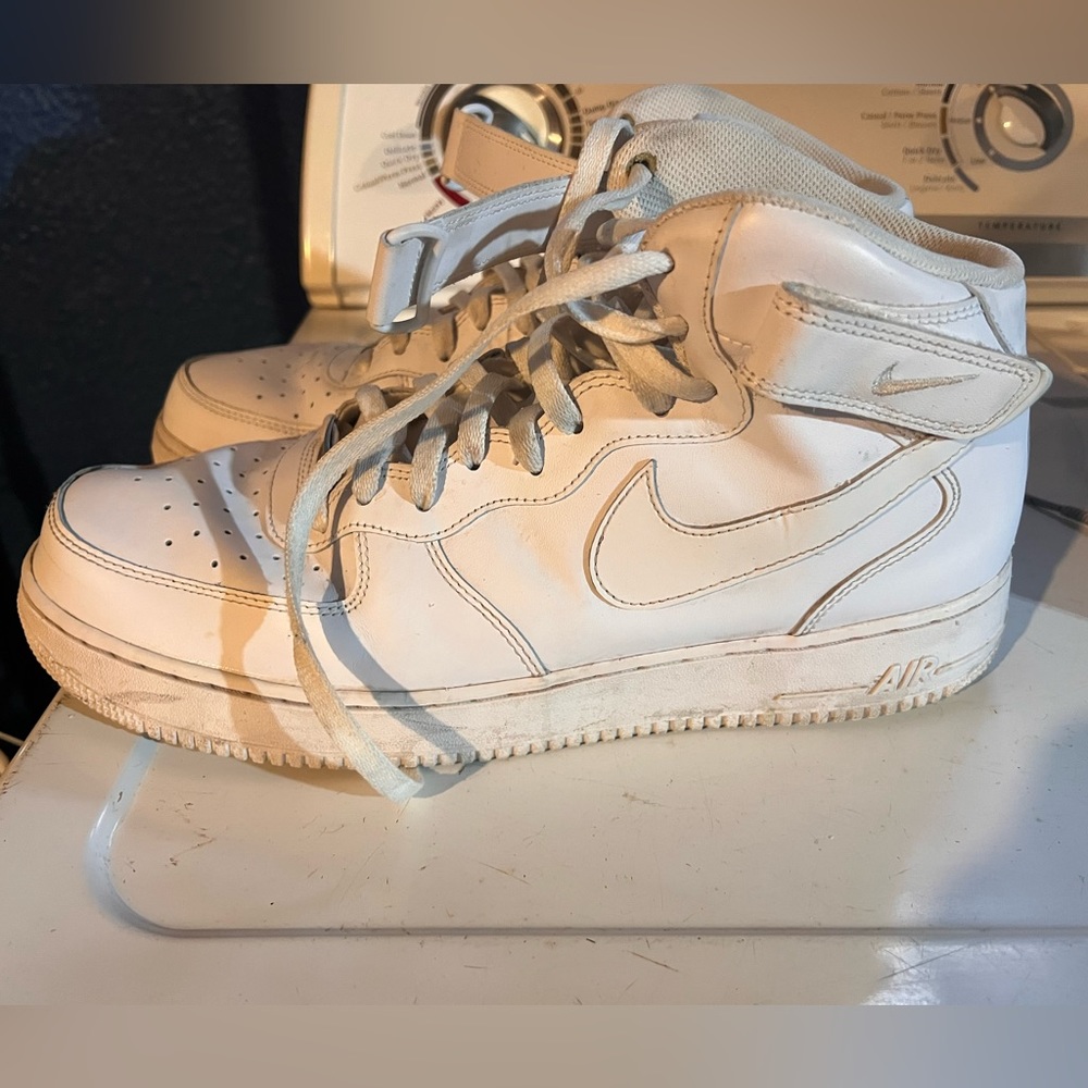 Nike All white high top Nike Air Force 1s size 14 - Picture 2 of 9